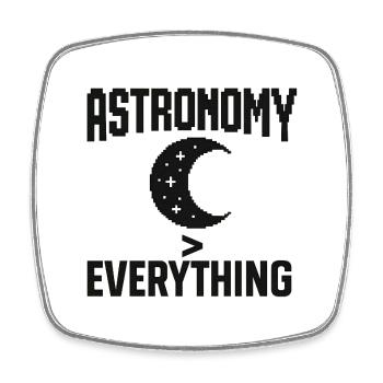 Astronomie Lebensmotto Design - Viereckiger Kühlschrankmagnet - Weiß - Vorne