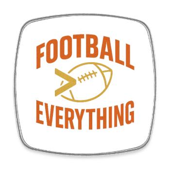 Football Everything - Retro Design - Square fridge magnet - white - Front