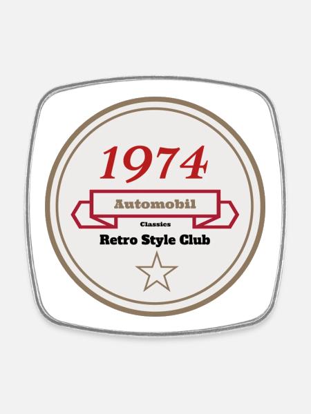 51_Motor_Club_ _RenkoDesign_1 - Square fridge magnet - white