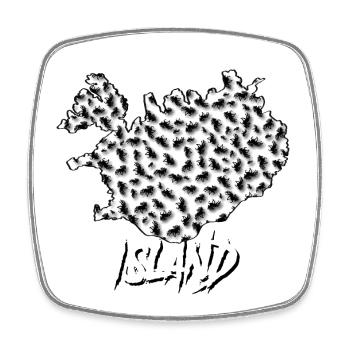 L’Islande – là où la liberté commence à tölt ! - Magnet carré - blanc - Devant