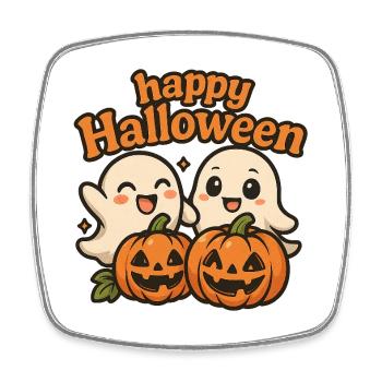 Cute Ghosts Halloween Design - Square fridge magnet - white - Front