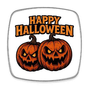Spooky pumpkins for Halloween - Square fridge magnet - white - Front