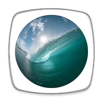 Breakwater Beach Pattern - Square fridge magnet - white - Front