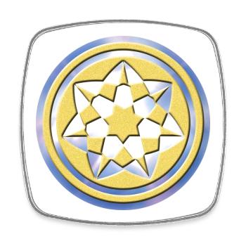 Geometrisches Kornkreis Muster - Viereckiger Kühlschrankmagnet - Weiß - Vorne