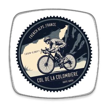 Col de la Colombière – French Alps, France - Square fridge magnet - white - Front