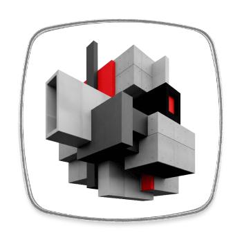 Cube - Viereckiger Kühlschrankmagnet - Weiß - Vorne