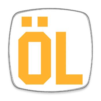 Powerful digital typographic design - Square fridge magnet - white - Front