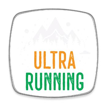 Ultra-Laufen - Viereckiger Kühlschrankmagnet - Weiß - Vorne