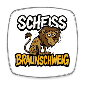 Anti Braunschweig BTSV - Square fridge magnet - white - Front