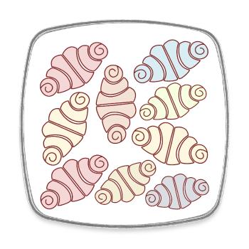 FRANZBRÖTCHEN GESCHENKE GEBÄCK - Viereckiger Kühlschrankmagnet - Weiß - Vorne