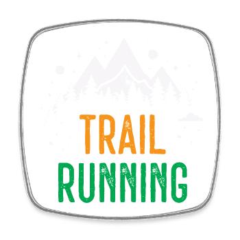 Trailrunning - Viereckiger Kühlschrankmagnet - Weiß - Vorne