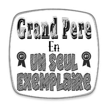 Grandfather in a Single Copy - Square fridge magnet - white - Front