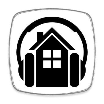House Music - Square fridge magnet - white - Front