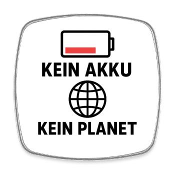 Eco-Conscious Statement T-Shirt - Square fridge magnet - white - Front