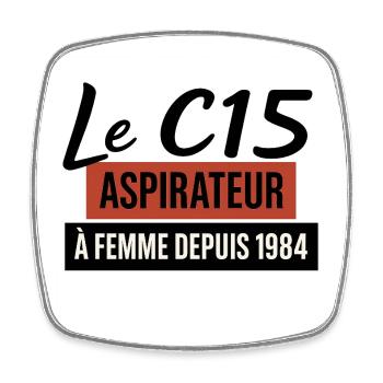 C15 - Square fridge magnet - white - Front
