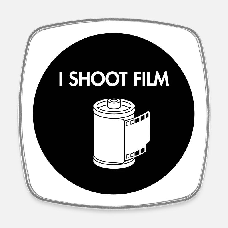 Ich drehe Filme - Viereckiger Kühlschrankmagnet - Weiß