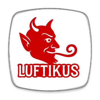 Luftikus - Square fridge magnet - white - Front
