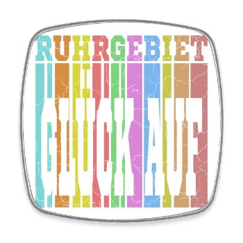 zeche ruhrgebiet - Viereckiger Kühlschrankmagnet - Weiß - Vorne