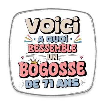 Personalized 71st Birthday Humor - Square fridge magnet - white - Front