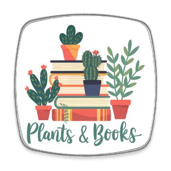Plants And Books Quote - Square fridge magnet - white - Front