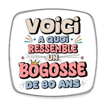 80th Birthday Humor - Square fridge magnet - white - Front