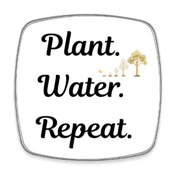 Gift for passionate gardeners - Square fridge magnet - white - Front