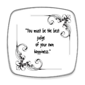 Cadeau citation Emma de Jane Austen - Magnet carré - blanc - Devant
