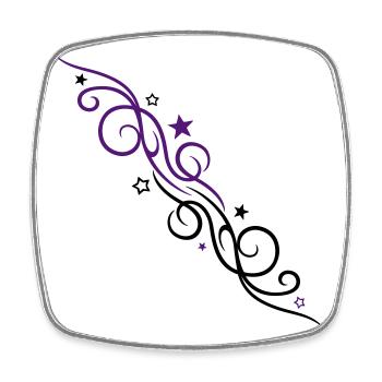 Sterne Ornament Tribal Design - Viereckiger Kühlschrankmagnet - Weiß - Vorne