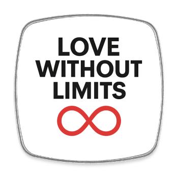 L’amour sans limites Infinity Design - Magnet carré - blanc - Devant