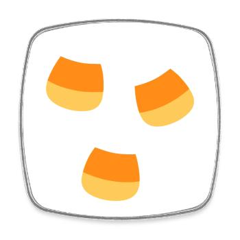 Candy Corn Halloween Pattern - Square fridge magnet - white - Front