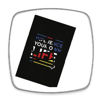 Influence on your own life path - Square fridge magnet - white - Front