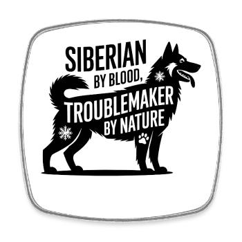 Siberian Husky Unruhestifter Lustiger Hund - Viereckiger Kühlschrankmagnet - Weiß - Vorne