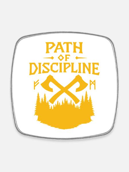 Chemin de la discipline Conception motivationnelle - Magnet carré - blanc