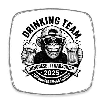 Junggesellenabschied Trinkteam Design - Viereckiger Kühlschrankmagnet - Weiß - Vorne