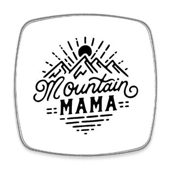  Mountain mama hiker camper trail mom retro - Magnet carré - blanc - Devant