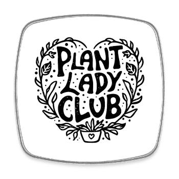 Plante dame club jardinage groupe drôle jardinier - Magnet carré - blanc - Devant