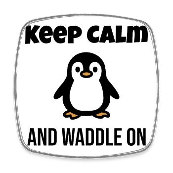 Adorable Penguin Illustration for Apparel - Square fridge magnet - white - Front
