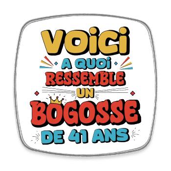 41 Year Anniversary Humor - Square fridge magnet - white - Front