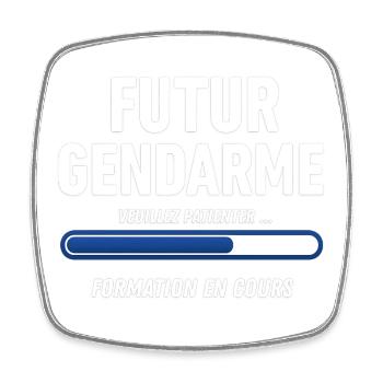 Futur gendarme - Magnet carré - blanc - Devant