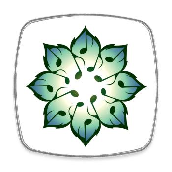 Musical Roots - Square fridge magnet - white - Front