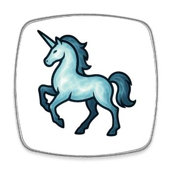 Soul Animal and Guardian Being: Unicorn - Square fridge magnet - white - Front