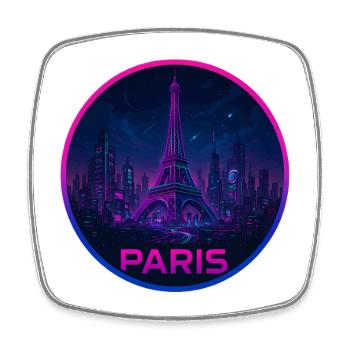 Paris Souvenir Cyberpunk - Magnet carré - blanc - Devant