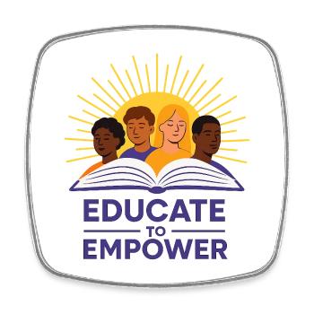 Sunlit Diversity Educational Illustration - Square fridge magnet - white - Front