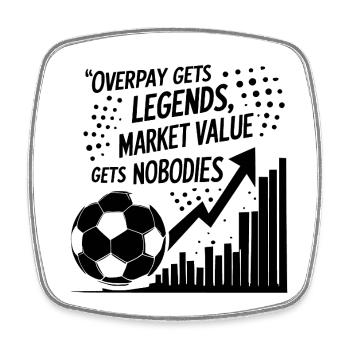 Overpay gets Legends - Square fridge magnet - white - Front