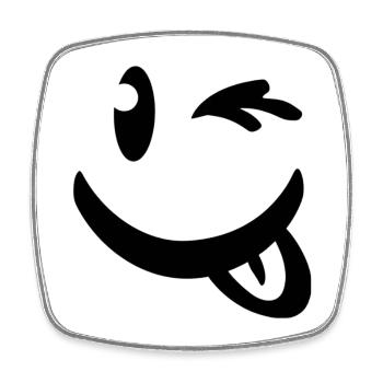 A Smile a Day: Your Shop of Joy and Style - Square fridge magnet - white - Front