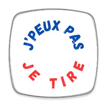 Logo of the competition of jousting - Square fridge magnet - white - Front