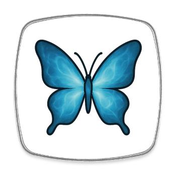 Soul Animal and Guardian Being: Butterfly - Square fridge magnet - white - Front