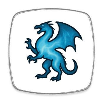 Soul Animal and Guardian Being: Dragon - Square fridge magnet - white - Front
