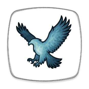 Soul Animal and Guardian Being: Eagle - Square fridge magnet - white - Front