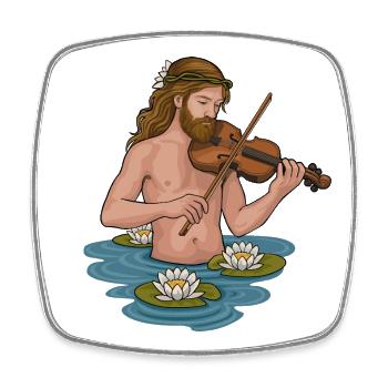 Näcken - Square fridge magnet - white - Front